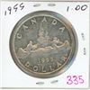Image 1 : 1955 Canadian silver voyager dollar coin