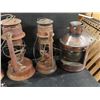 Image 4 : 7 x Vintage oil Lanters