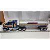 Image 1 : Freightliner "Gasohol" semi truck and trailer toy - 24" long - all metal