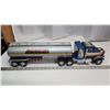 Image 2 : Freightliner "Gasohol" semi truck and trailer toy - 24" long - all metal
