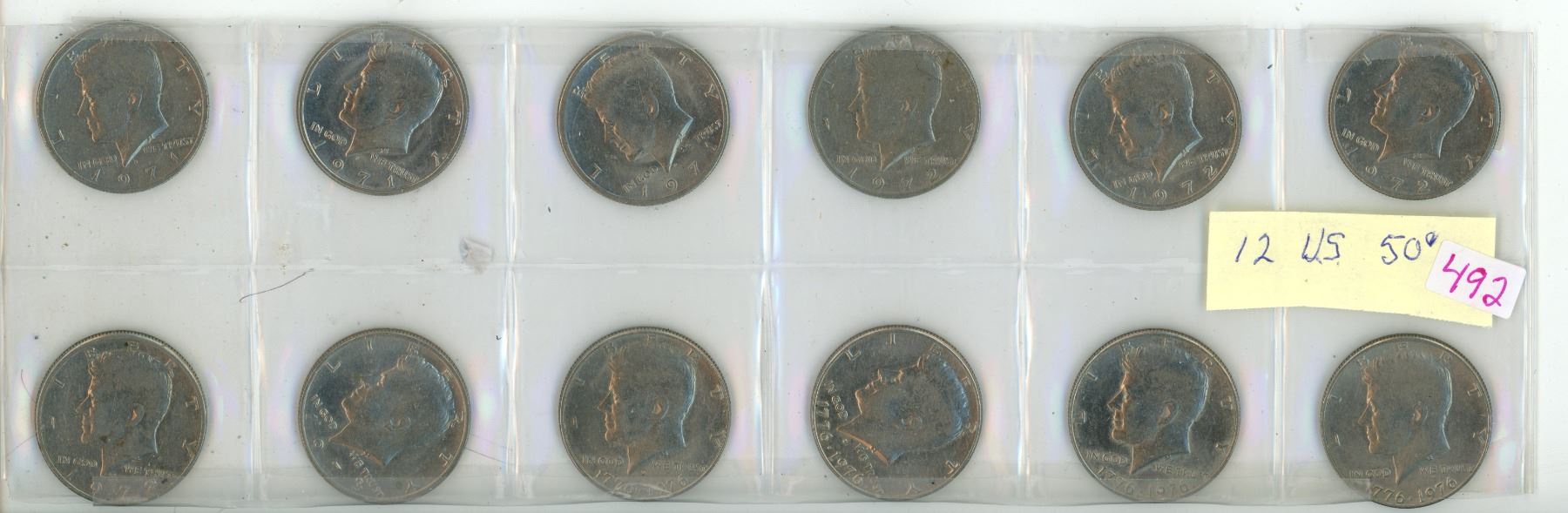 12 US 50 Cent Coins 3 1971 4 1972 1973 1975 3 1976 Schmalz Auctions 12 us 50 cent coins 3 1971 4 1972 1973 1975 3 1976 schmalz auctions