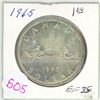 Image 1 : 1965 Canadian silver 1 dollar coin - EF-35