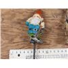 Image 2 : Wold Decorative Piece - 1 Miniature Garden Gnome - 3 x Miniature Stand Alone Animal Pieces