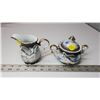 Image 1 : Hand painted dragon ware cream and sugar dishes