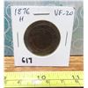Image 1 : Canadian victorian 1876H Large cent. Heaton mint. VF-20