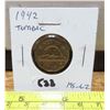 Image 1 : 1942 Tombac Canadian 5 Cents. The first of 2 Tombacs. MS-62 with Lustre.