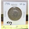 Image 1 : 1946 Canadian Silver 50 Cents. VF-30.