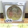 Image 1 : 1961 Canadian Silver Dollar. MS-63.