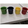 Image 3 : 4x Coffee Mugs - Red-Blue-Green-Yellow