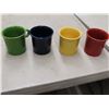 Image 3 : 4x Coffee Mugs - Red-Blue-Green-Yellow