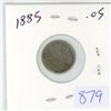 Image 1 : 1885 Canadian 5 cent silver coin