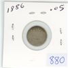Image 1 : 1886 Canadian 5 cent silver coin