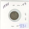 Image 1 : 1888 Canadian 5 cent silver coin