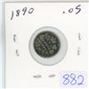 Image 1 : 1890 Canadian 5 cent silver coin