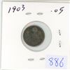 Image 1 : 1903  Canadian 5 cent silver coin