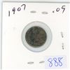 Image 1 : 1907  Canadian 5 cent silver coin