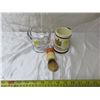 Image 1 : vintage rose bowl glass , rcmp mug , shaving cream brush
