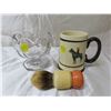 Image 3 : vintage rose bowl glass , rcmp mug , shaving cream brush