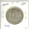Image 1 : 1946-silver canadian 50c