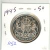 Image 1 : 1945-silver canadian 50c