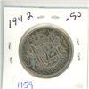 Image 1 : 1942-silver canadian 50c