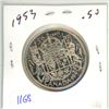 Image 1 : 1953-silver canadian 50c