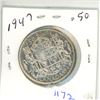 Image 1 : 1947-silver canadian 50c