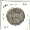 Image 1 : 1947-silver canadian 50c