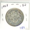 Image 1 : 1958-silver canadian 50c