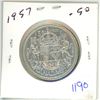 Image 1 : 1957-silver canadian 50c