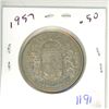 Image 1 : 1957-silver canadian 50c