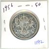 Image 1 : 1956-silver canadian 50c