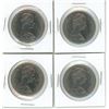 Image 2 : 4 - 1969 & 1971 Canadian voyager nickel dollars