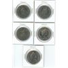 Image 2 : 5 - 1982 & 1986 Canadian voyager nickel dollars