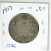 Image 1 : 1917-silver canadian 50c