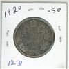 Image 1 : 1920-silver canadian 50c