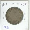 Image 1 : 1911-silver canadian 50c