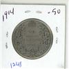 Image 1 : 1914-silver canadian 50c