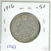 Image 1 : 1916-silver canadian 50c