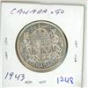 Image 1 : 1943-silver canadian 50c
