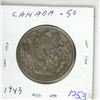 Image 1 : 1943-silver canadian 50c
