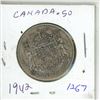 Image 1 : 1942-silver canadian 50c