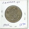 Image 1 : 1942-silver canadian 50c