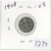 Image 1 : 1908 Canadian 5 cent silver coin