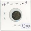Image 1 : 1910 Canadian 5 cent silver coin