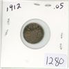 Image 1 : 1912 Canadian 5 cent silver coin