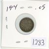 Image 1 : 1914 Canadian 5 cent silver coin