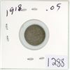 Image 1 : 1918 Canadian 5 cent silver coin