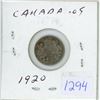 Image 1 : 1920 Canadian 5 cent silver coin