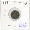 Image 1 : 1920 Canadian 5 cent silver coin